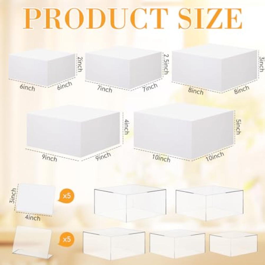 Buffet Risers Set of 10 Acryli - огляд і ціна Display Risers Set