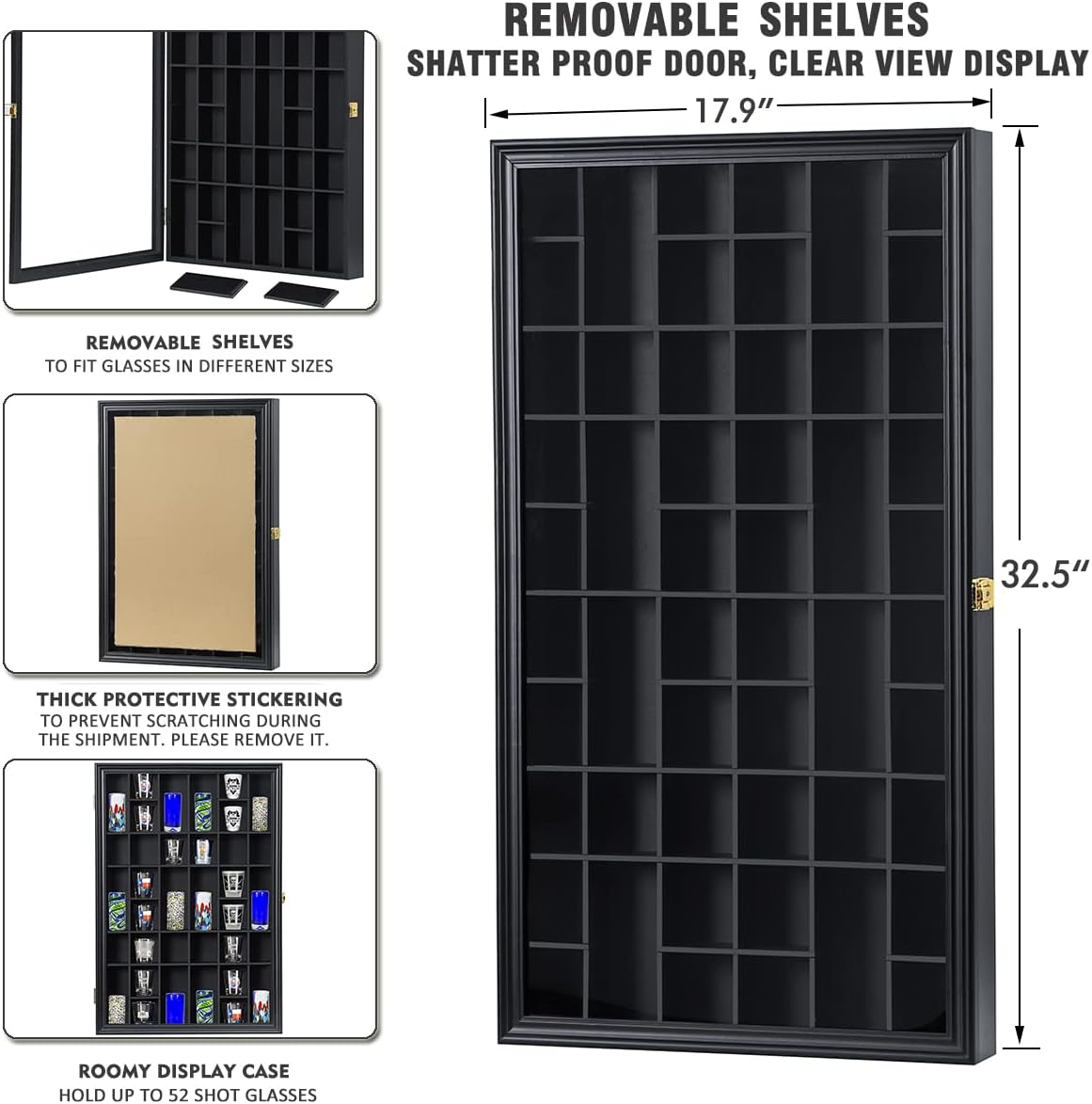 Large Shot Glass Display Case, - огляд і ціна Display Case Acrylic